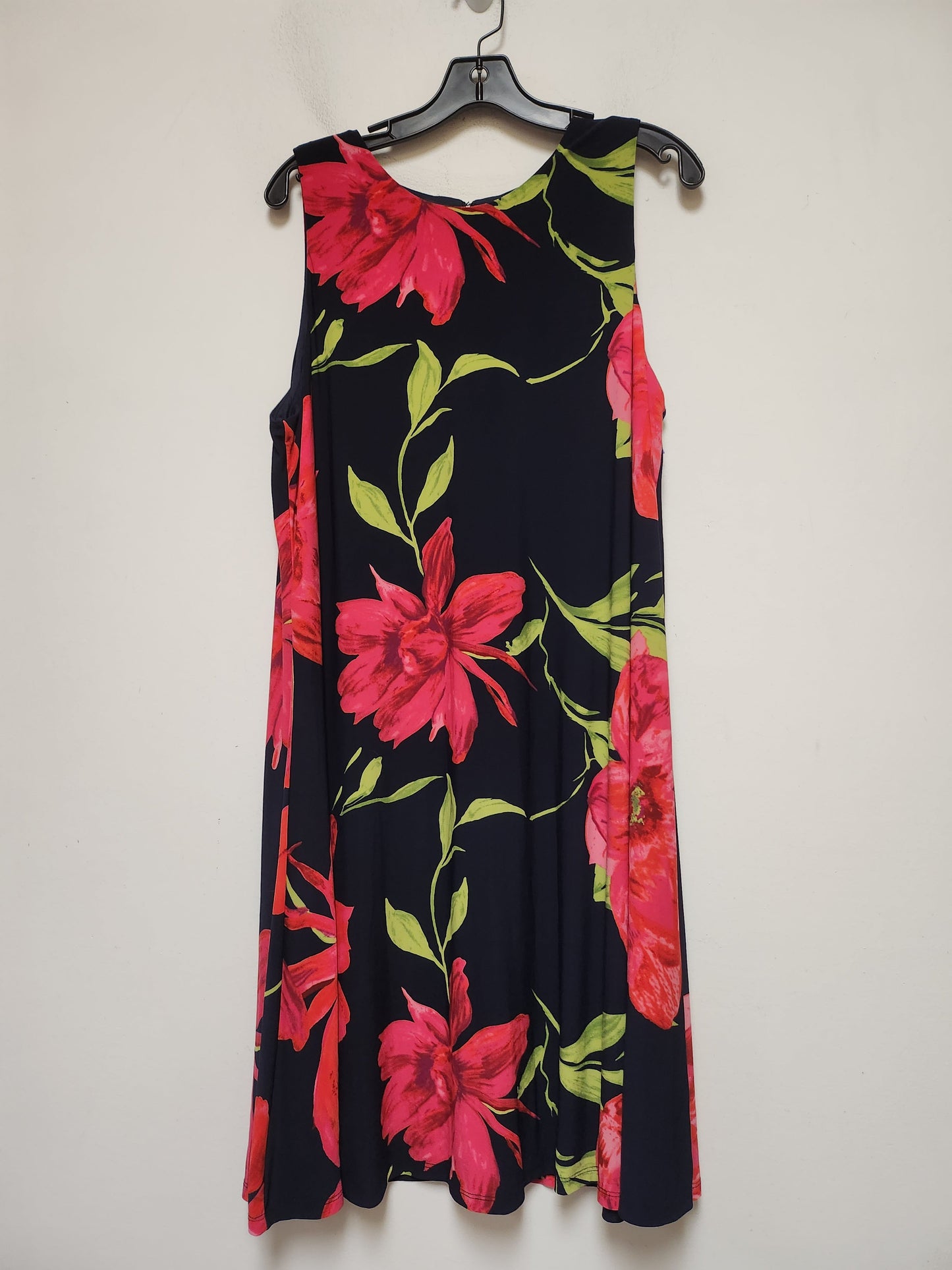 Floral Print Dress Casual Midi Anne Klein, Size Xl