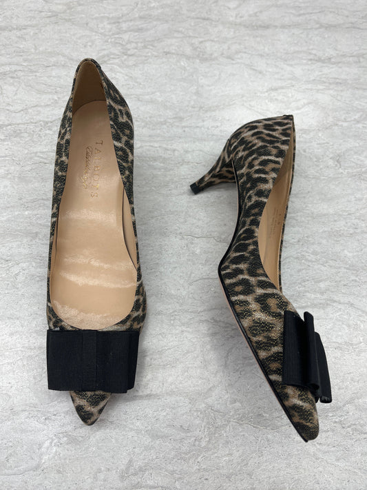 Animal Print Shoes Heels Kitten Talbots, Size 6.5