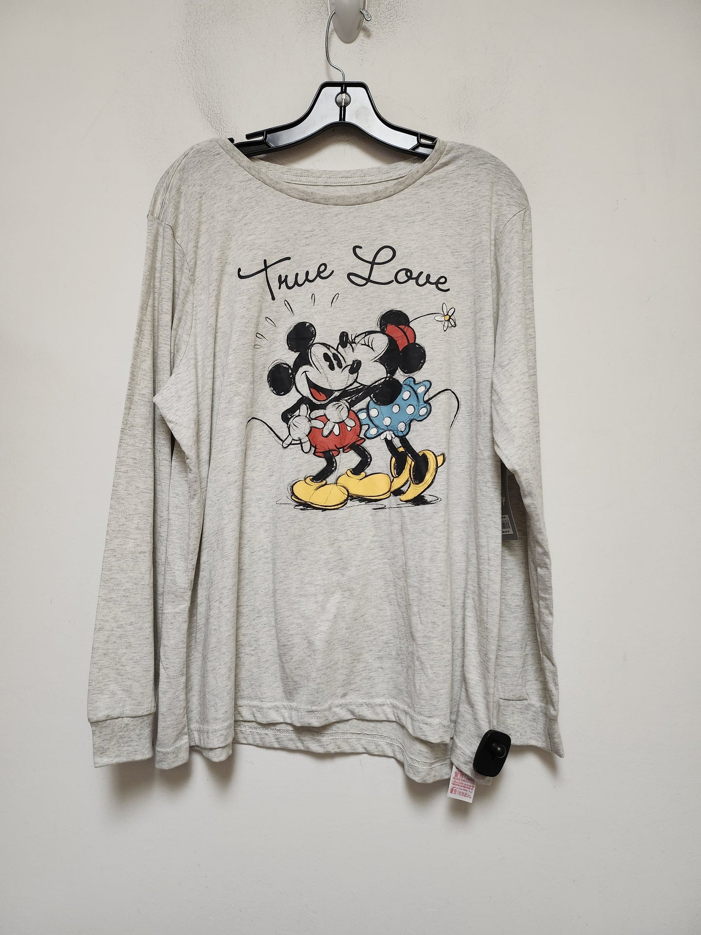 Grey Top Long Sleeve Walt Disney, Size 2x