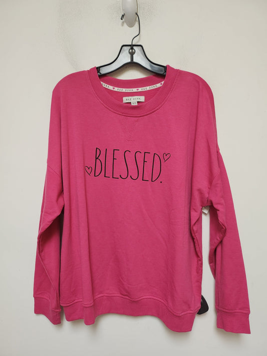 Sweatshirt Crewneck By Clothes Mentor In Pink, Size: Xl