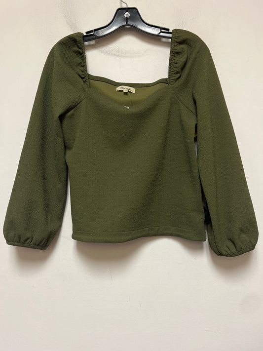 Top Long Sleeve By Madewell In Green, Size: Xs