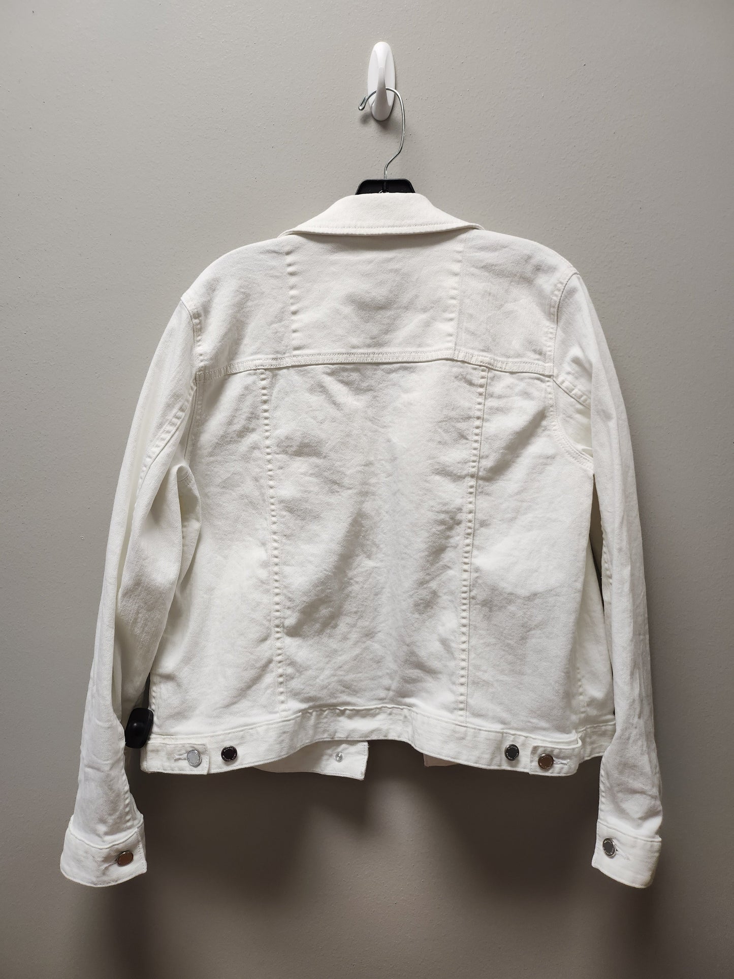 Jacket Denim By Michael By Michael Kors In White Denim, Size: L