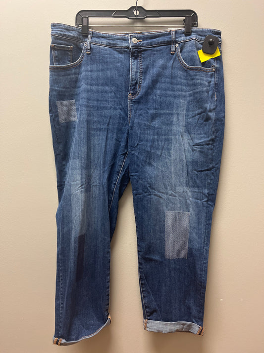 Jeans Straight By Chicos In Blue Denim, Size: 18