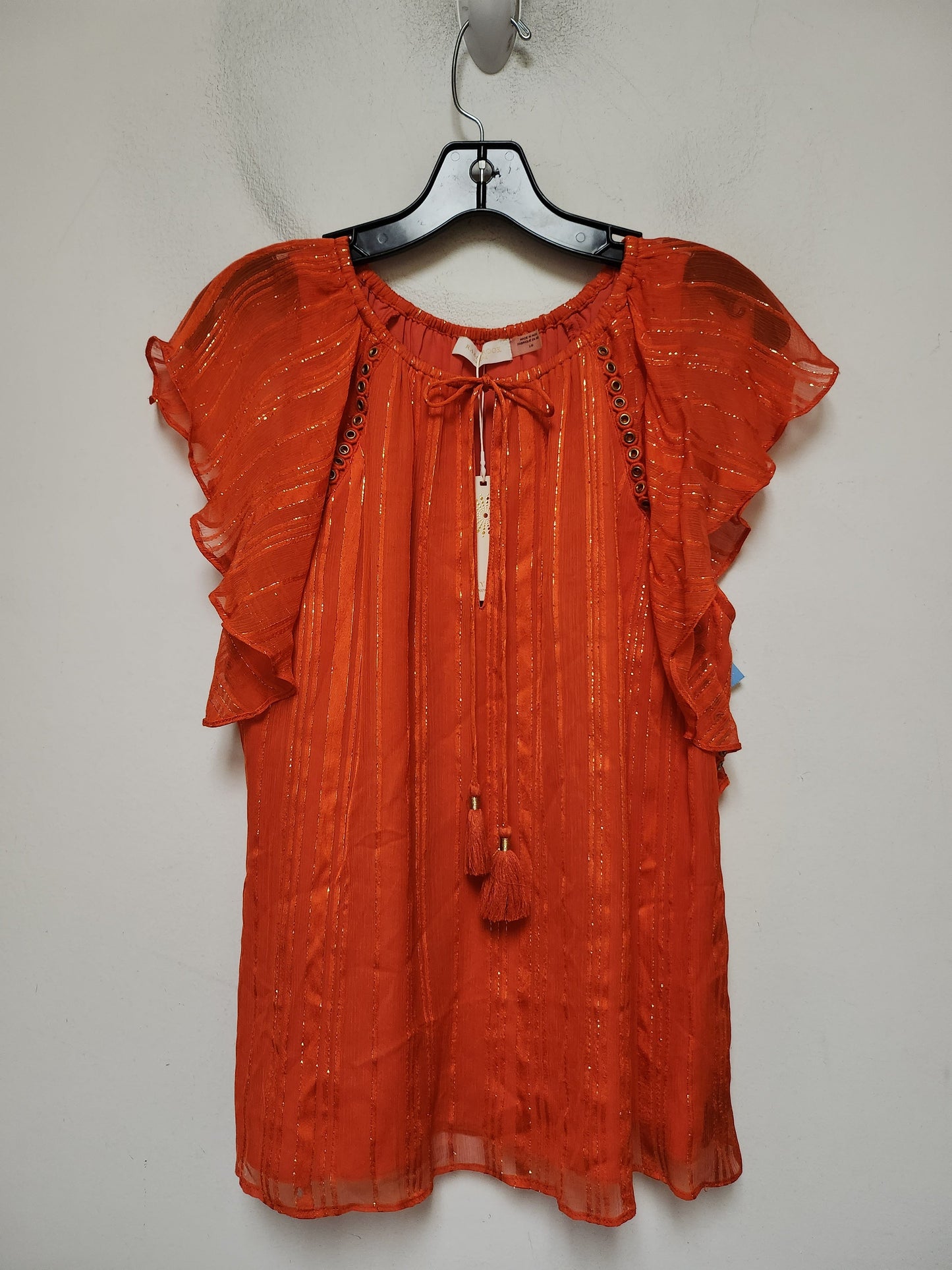 Top Short Sleeve By Ramy Brook In Orange, Size: L