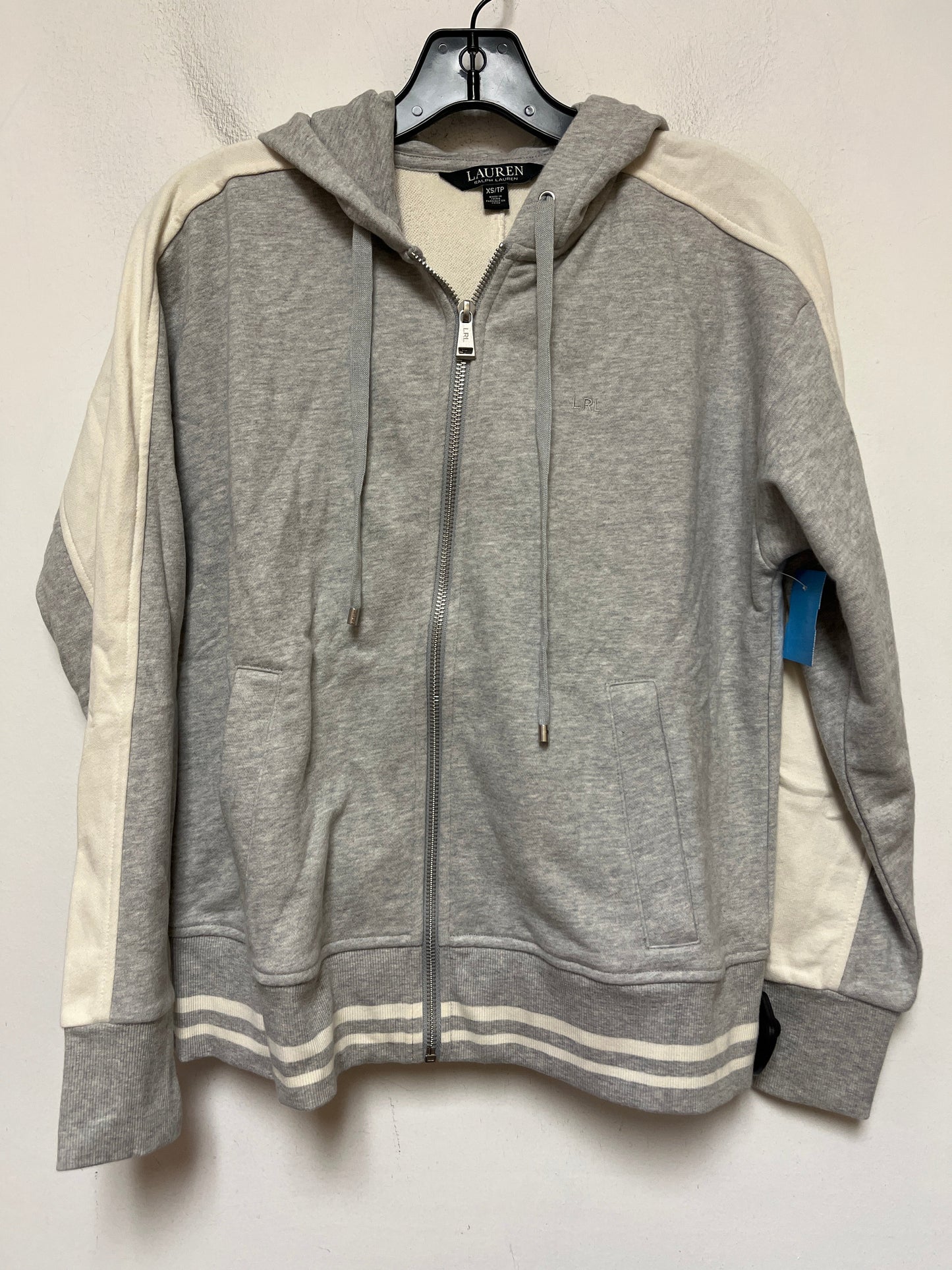 Athletic Jacket By Lauren By Ralph Lauren In Grey, Size: Xs