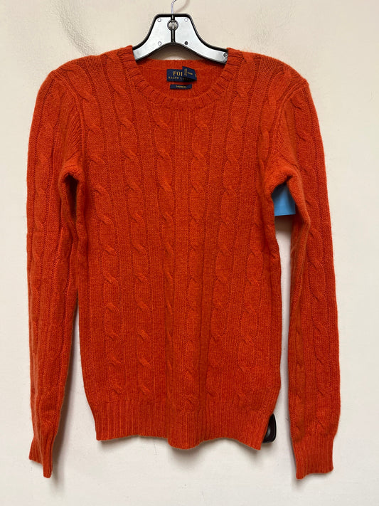 Sweater Cashmere By Polo Ralph Lauren In Orange, Size: Xs