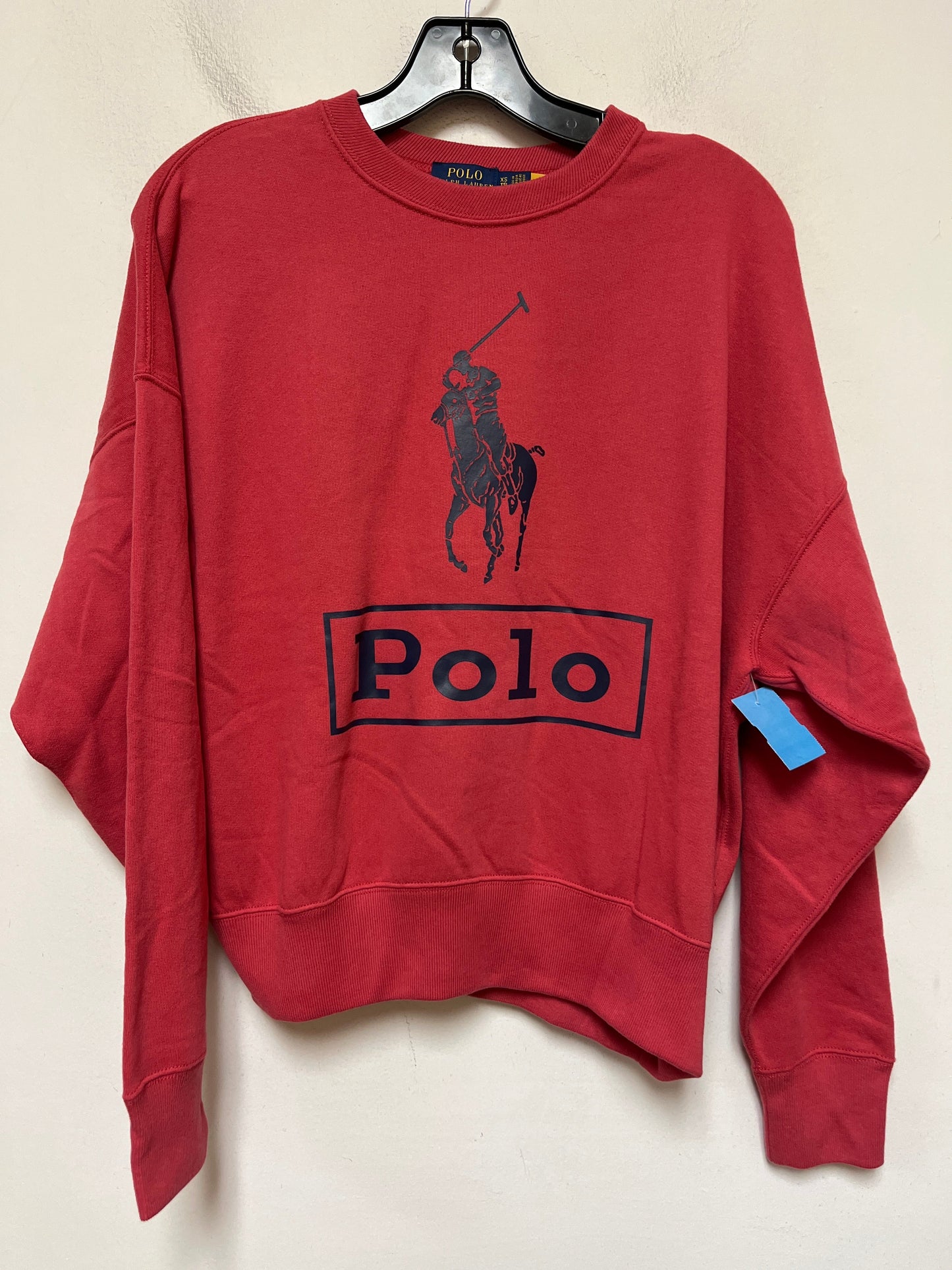 Sweatshirt Crewneck By Polo Ralph Lauren In Coral, Size: Xs