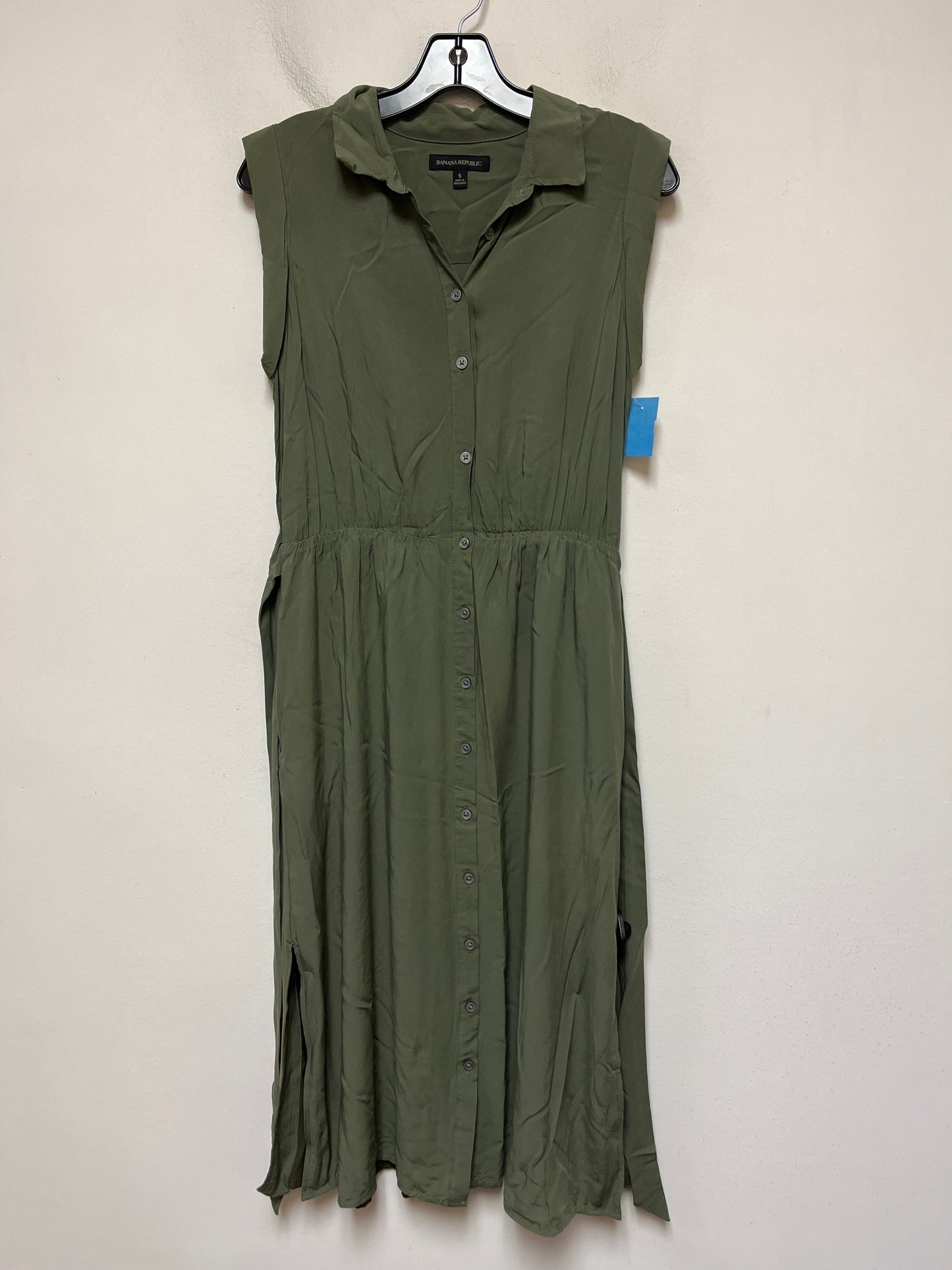 Dress Casual Midi By Banana Republic In Green, Size: S