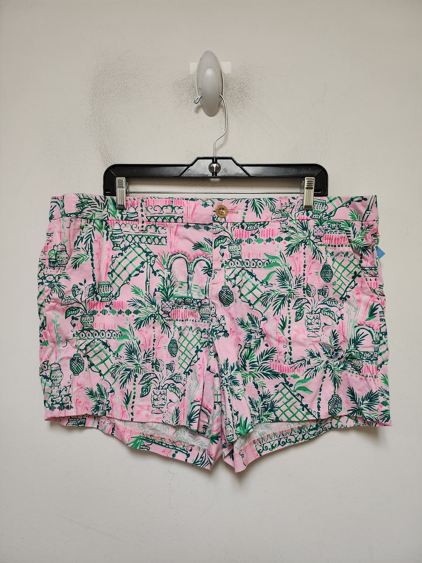 Shorts Designer By Lilly Pulitzer In Green & Pink, Size: 16