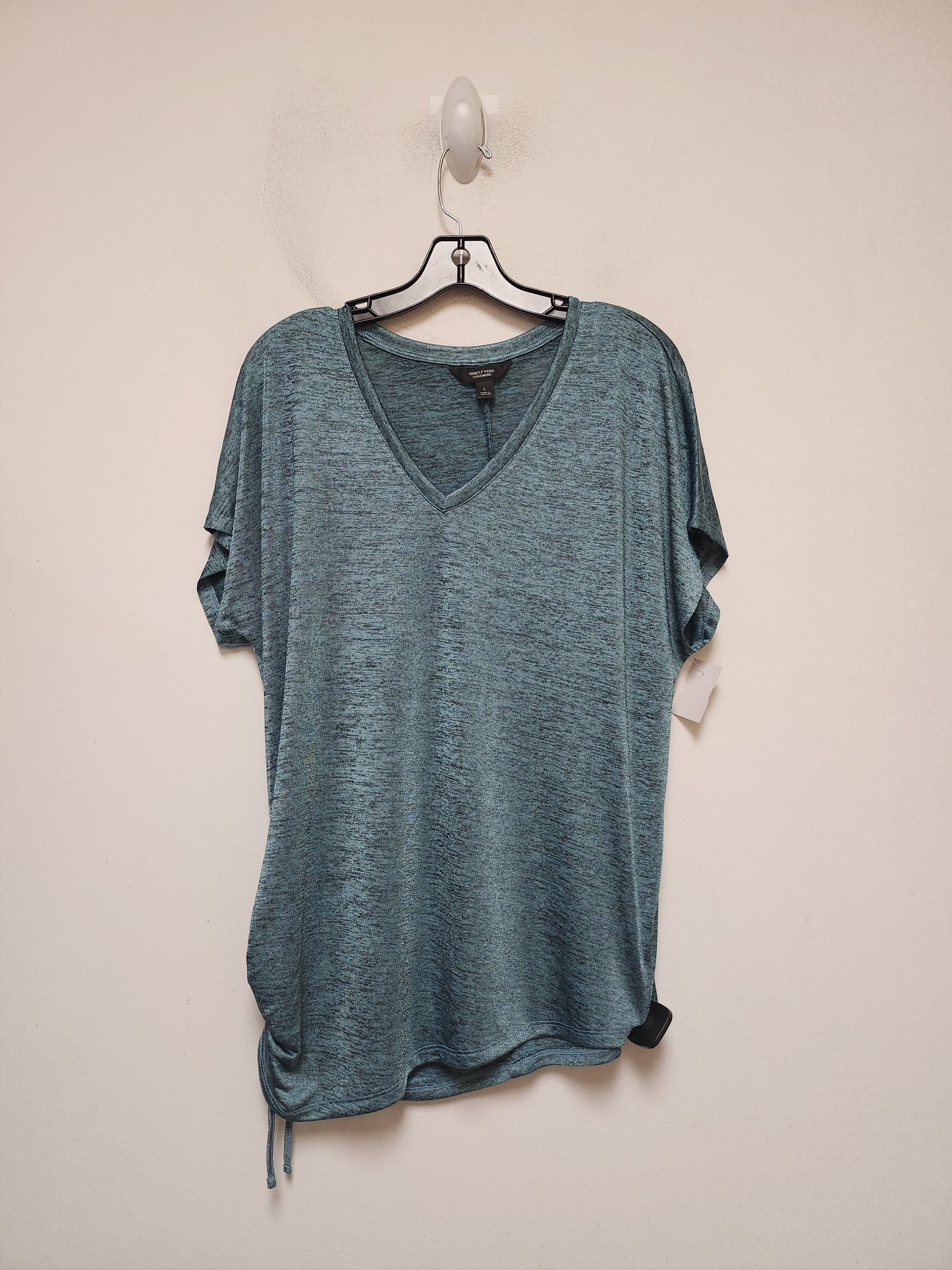 Blue Top Short Sleeve Vera Wang, Size L