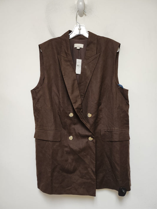 Vest Other By Loft In Brown, Size: Xl