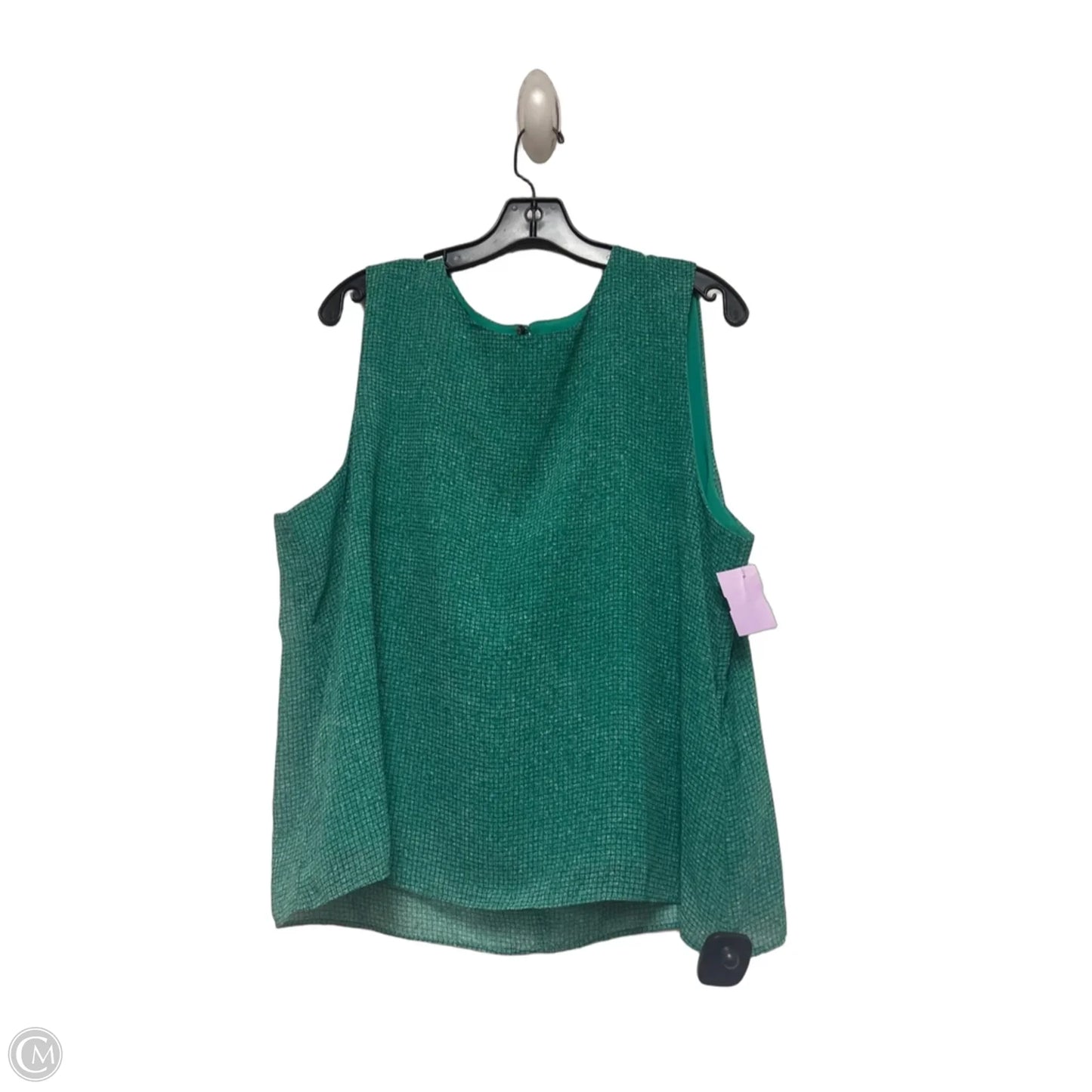 Top Sleeveless By Calvin Klein In Green, Size: Xl