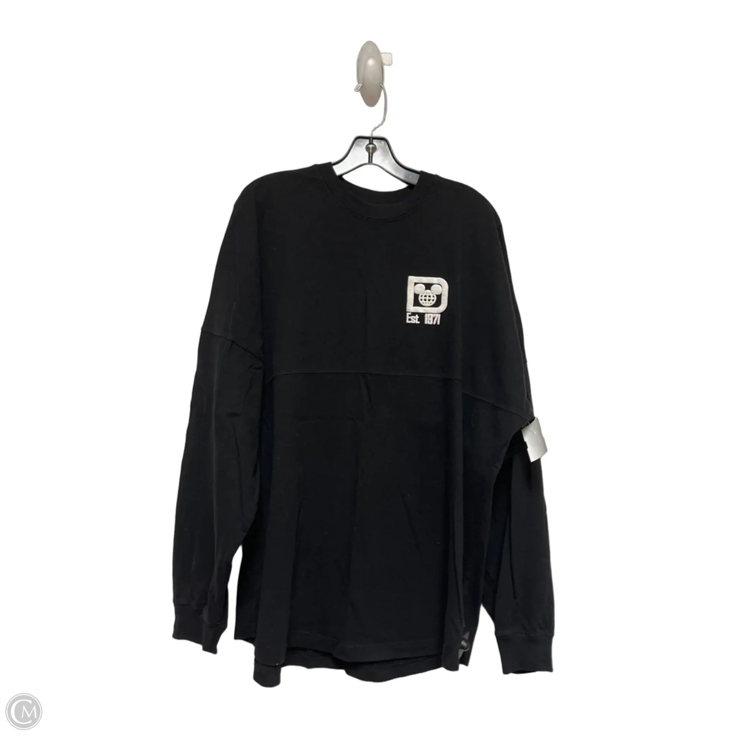 Top Long Sleeve Basic By Disney In Black, Size: Xl