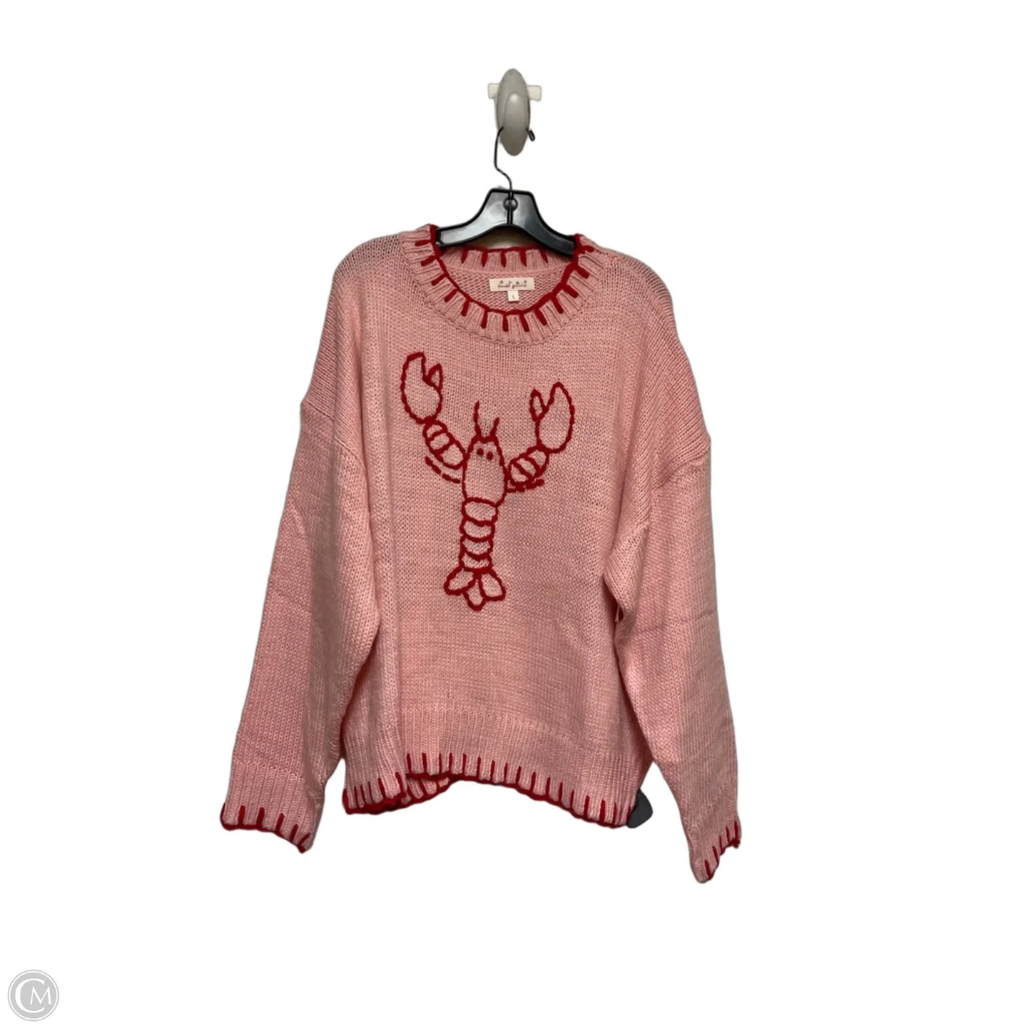 Sweater By Clothes Mentor In Pink, Size: L