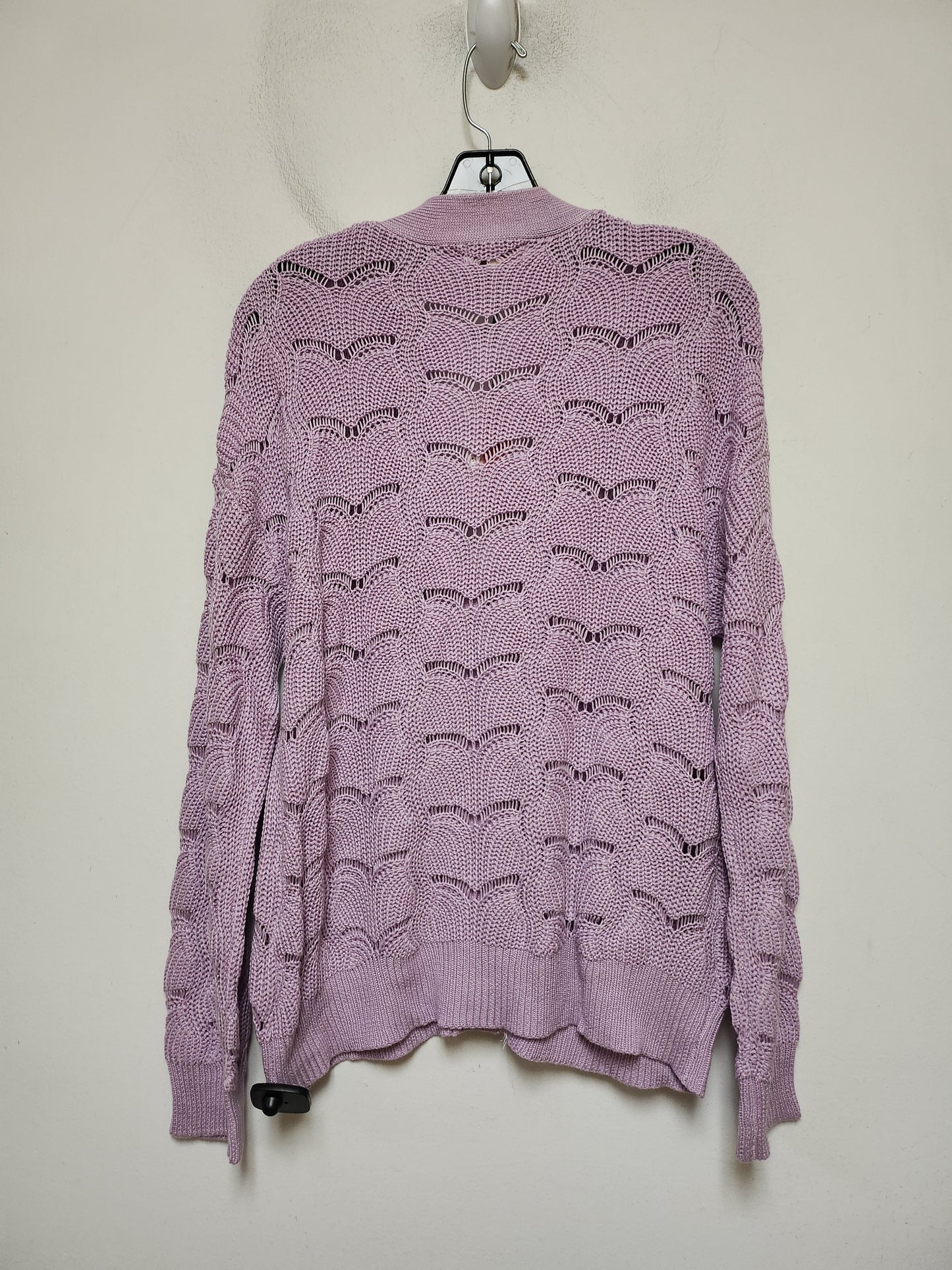 Sweater Cardigan By Andree By Unit In Purple, Size: L