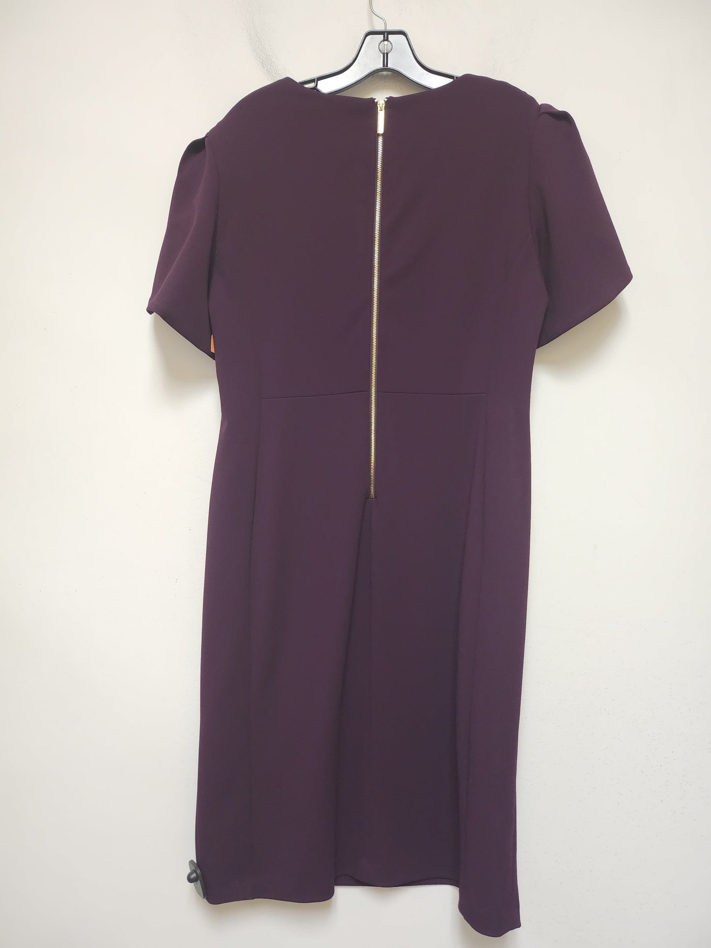 Dress Casual Midi By Calvin Klein In Maroon, Size: 14