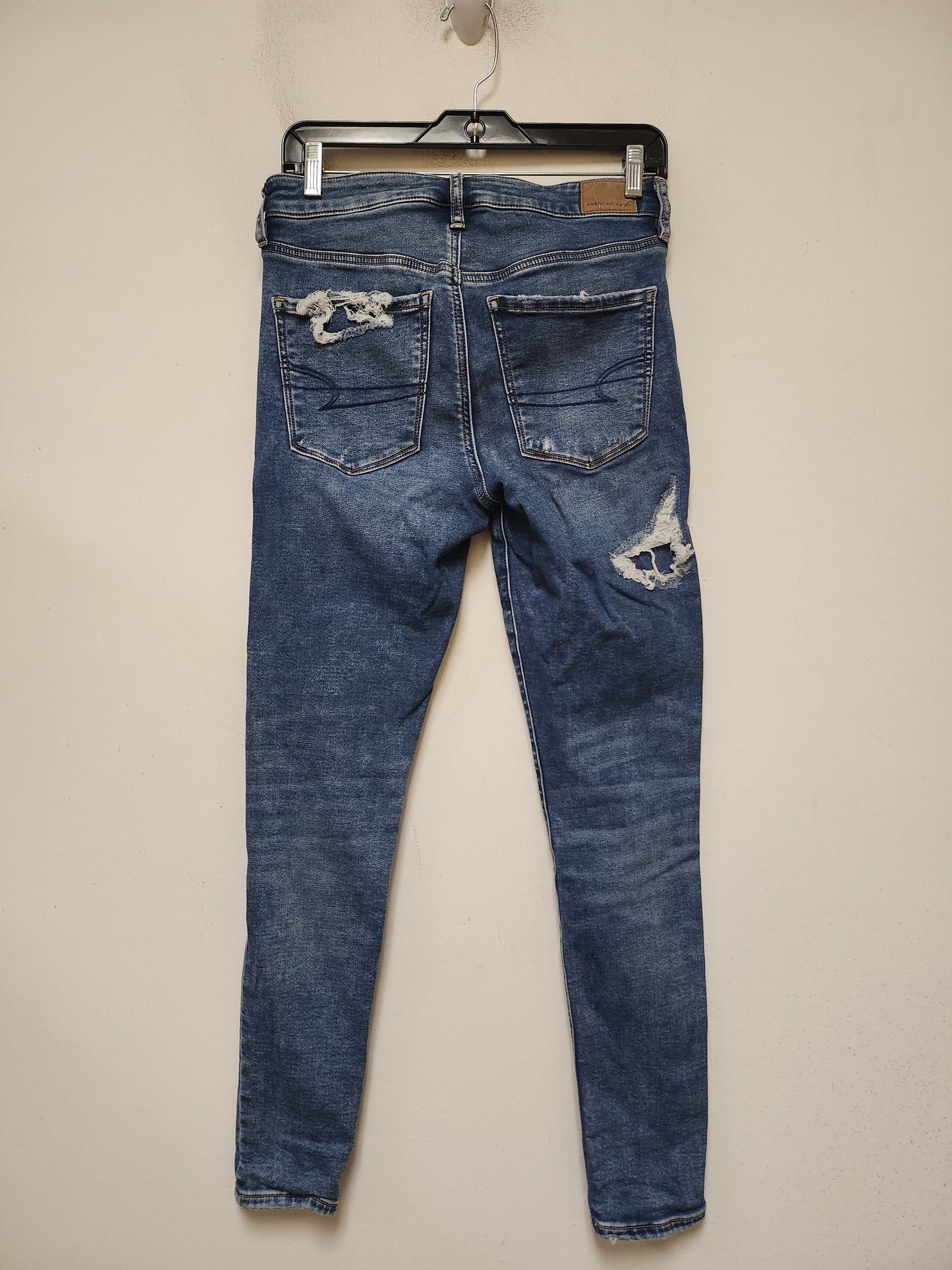 Jeans Skinny By American Eagle In Blue Denim, Size: 6