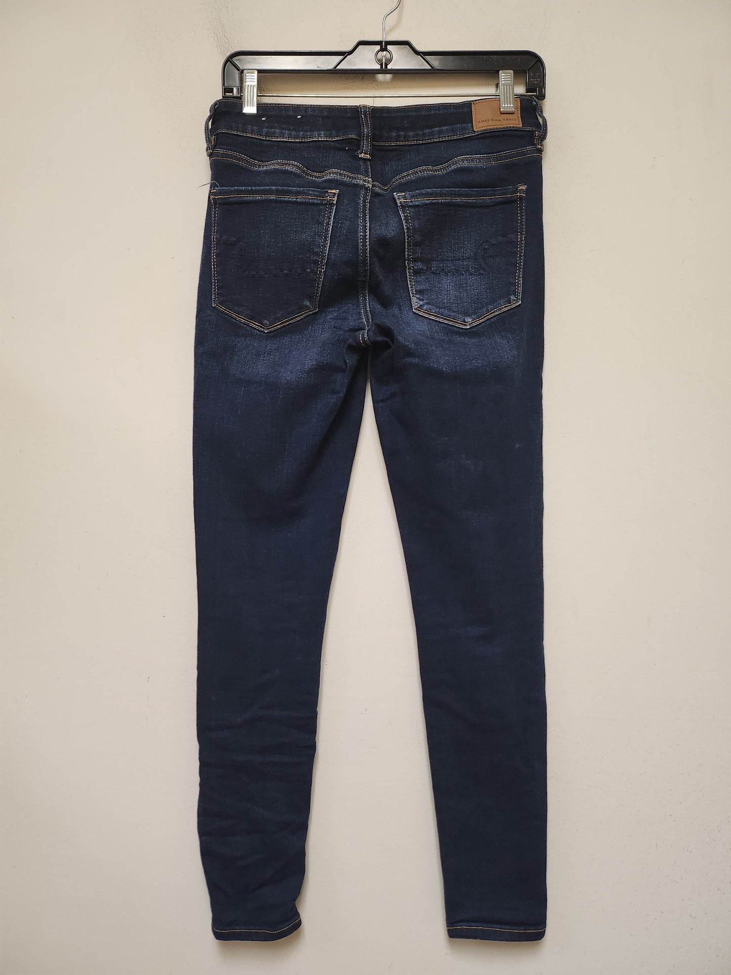 Jeans Skinny By American Eagle In Blue Denim, Size: 6