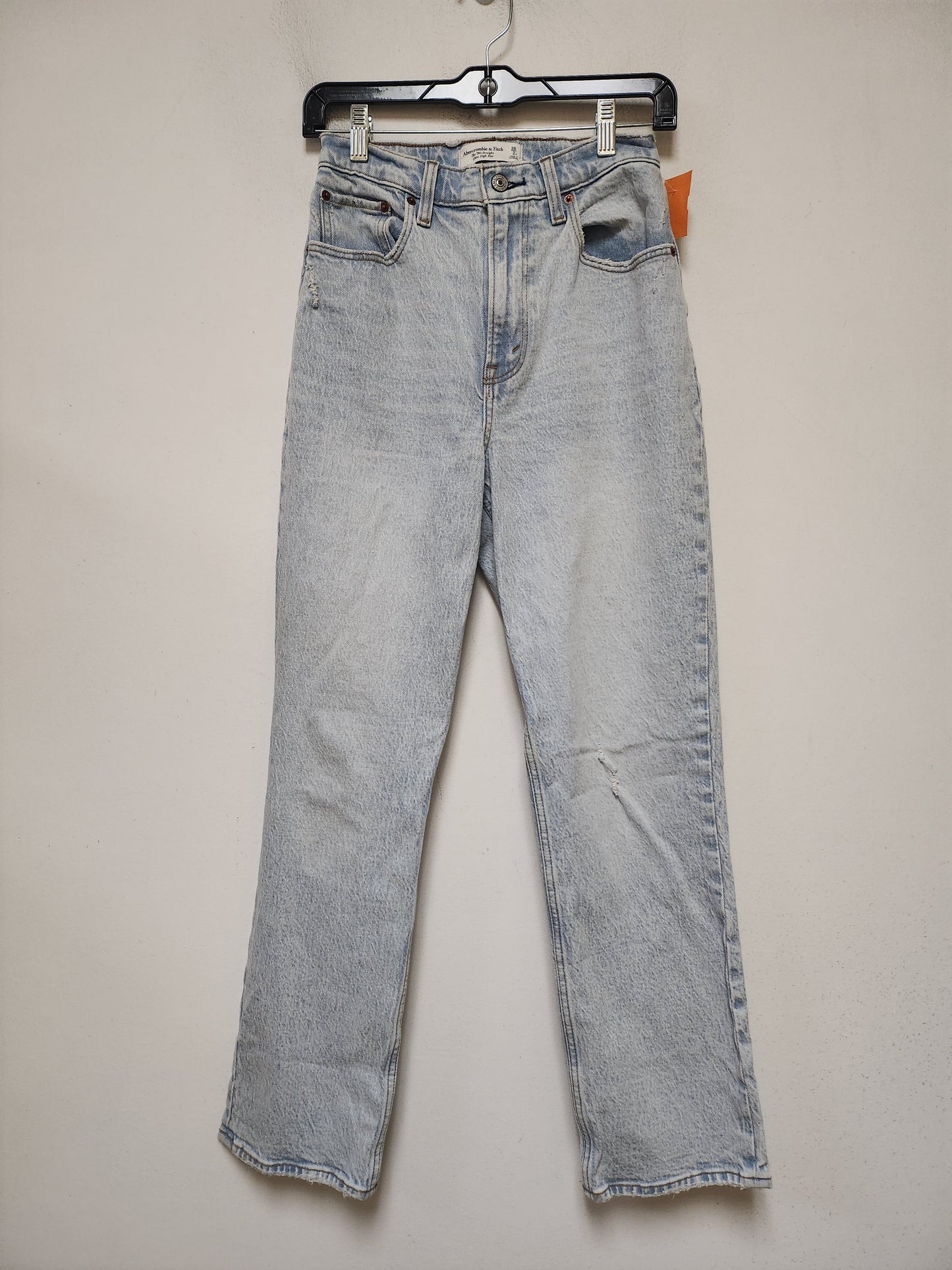 Jeans Straight By Abercrombie And Fitch In Blue Denim, Size: 2