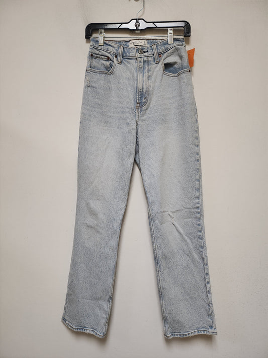 Jeans Straight By Abercrombie And Fitch In Blue Denim, Size: 2