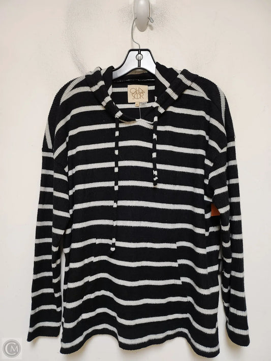 Top Long Sleeve By Chaser In Black & White, Size: M