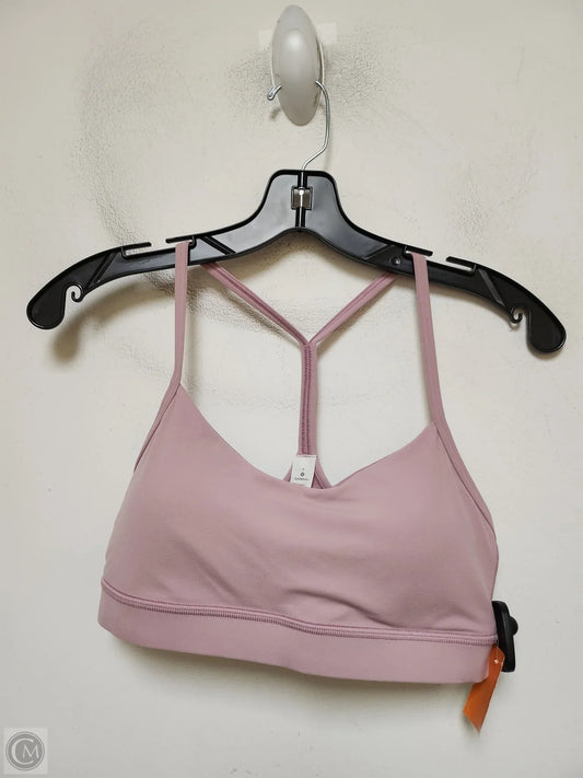 Athletic Bra By Lululemon In Pink, Size: 8