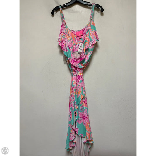 Dress Designer By Lilly Pulitzer In Green & Pink, Size: M