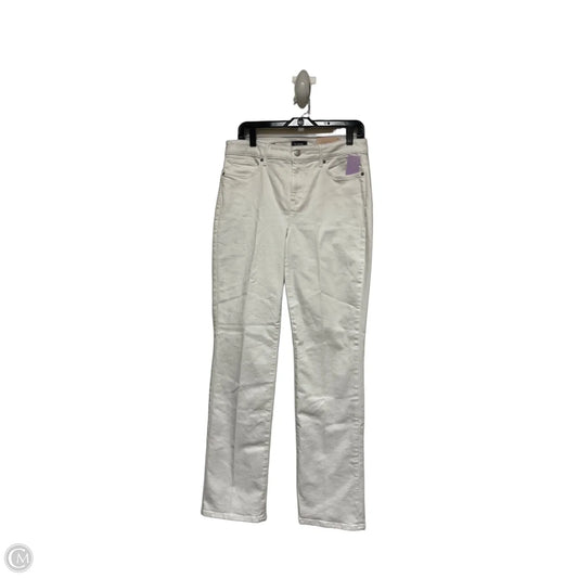 Jeans Straight By Not Your Daughters Jeans In White Denim, Size: 10