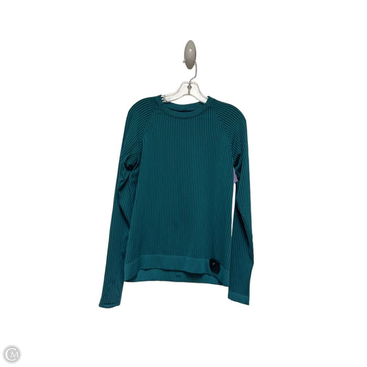 Athletic Top Long Sleeve Crewneck By Lululemon In Teal, Size: M