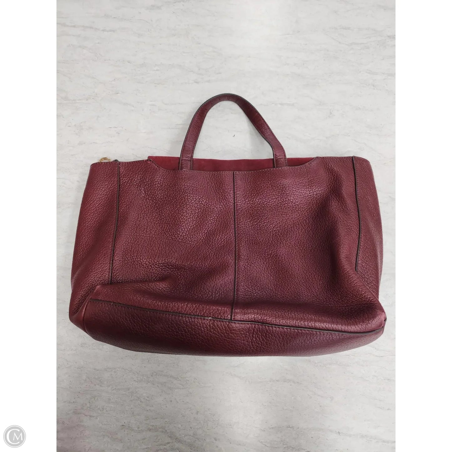 Handbag Leather By Vince Camuto, Size: Medium