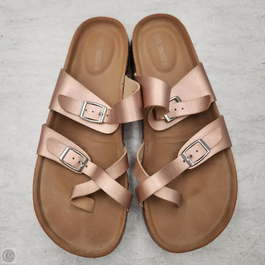 Sandals Flats By Steve Madden In Rose Gold, Size: 5