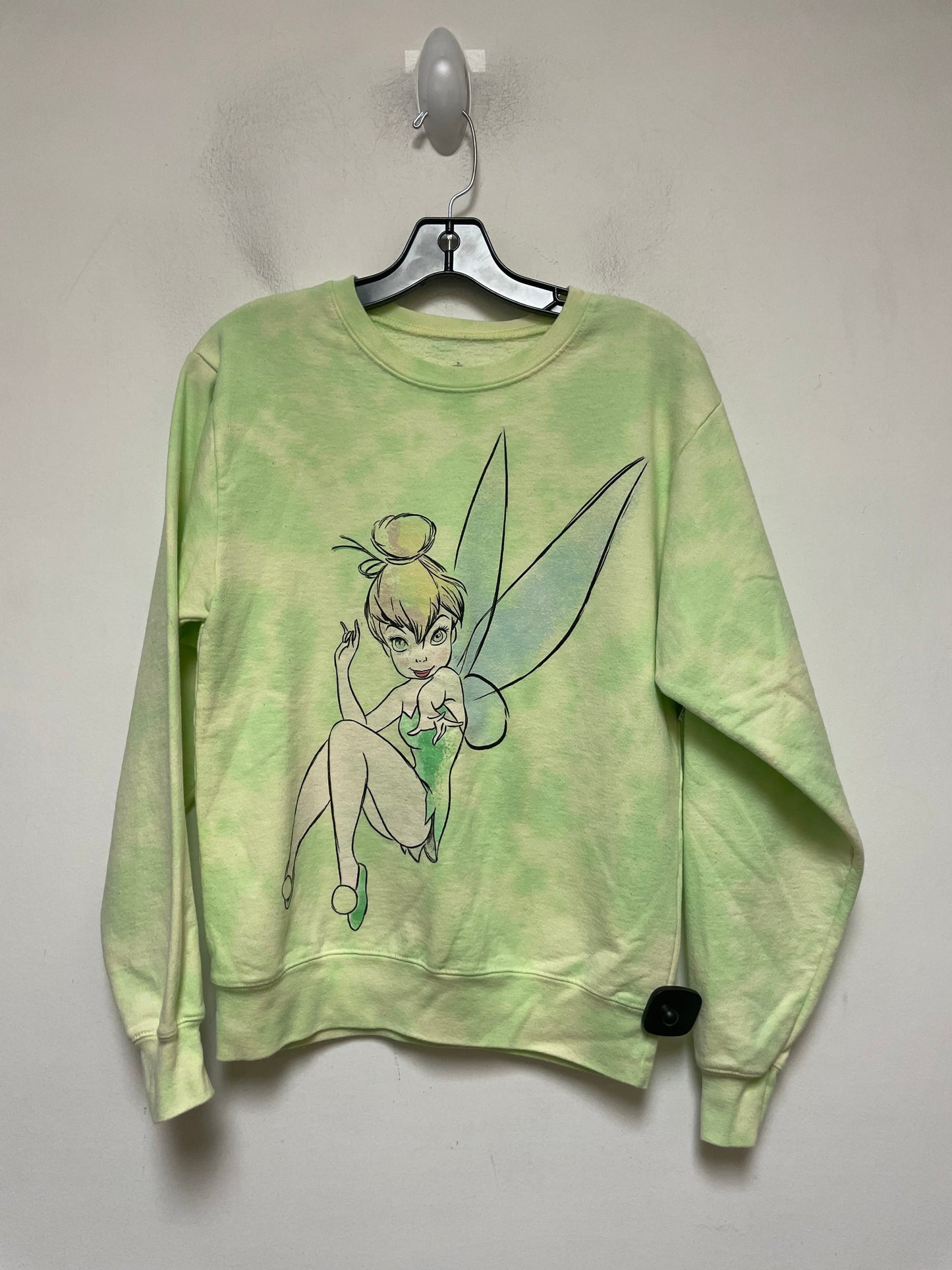 Green Sweatshirt Crewneck Walt Disney, Size Xs