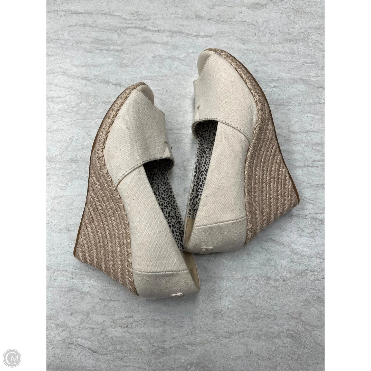 Sandals Heels Wedge By Toms In Beige, Size: 6.5