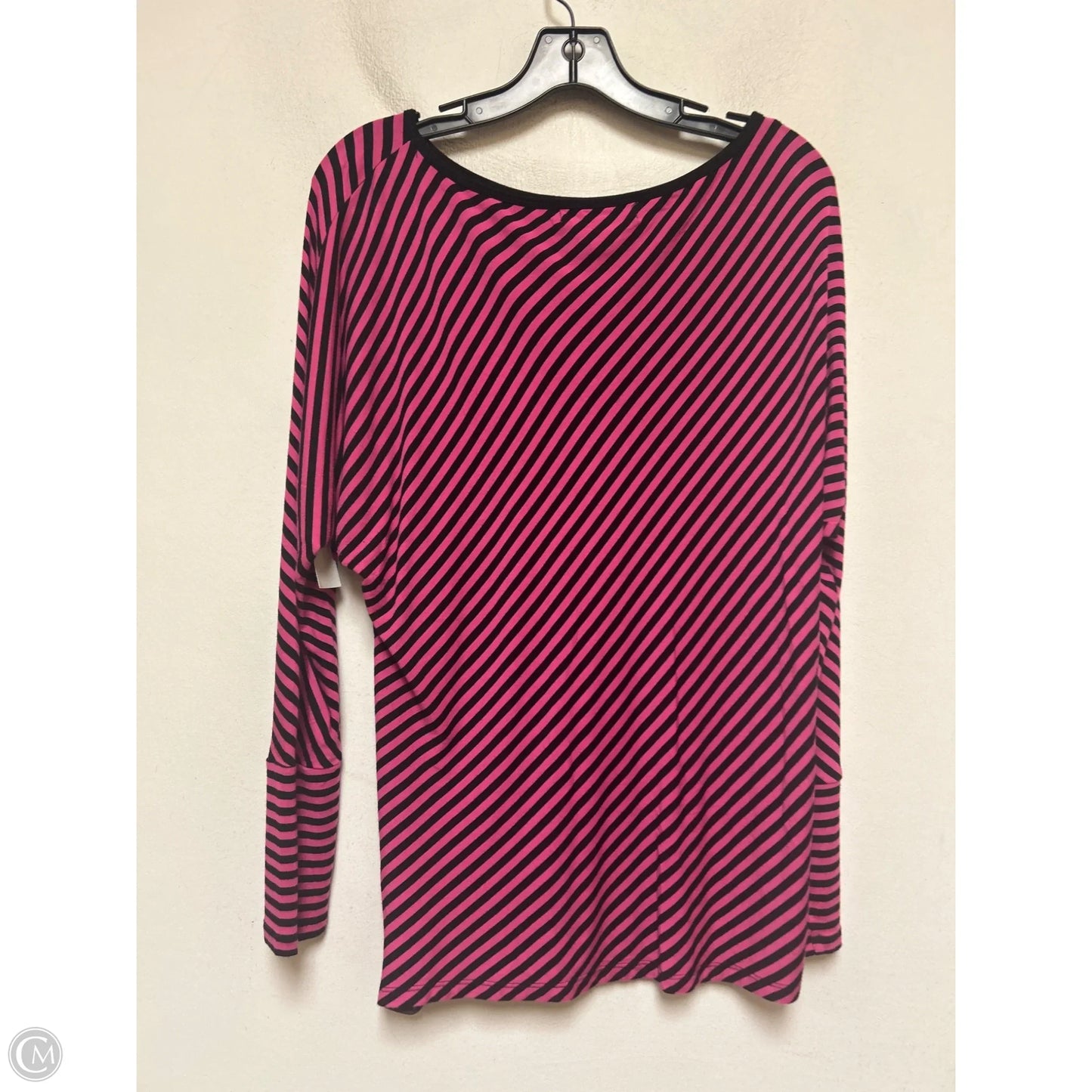 Top Long Sleeve Basic By Michael By Michael Kors In Striped Pattern, Size: S