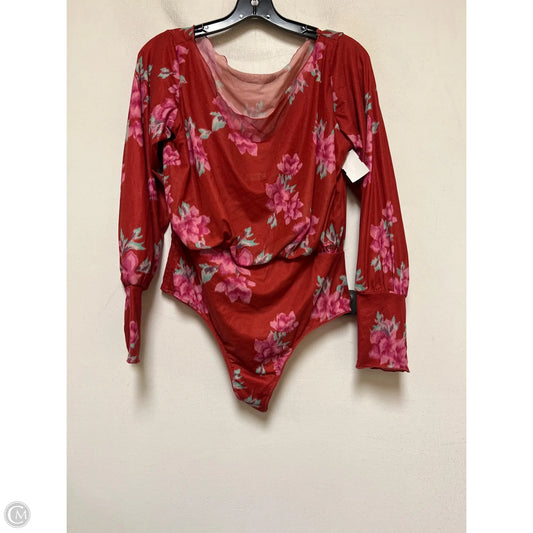 Top Long Sleeve By Free People In Floral Print, Size: L