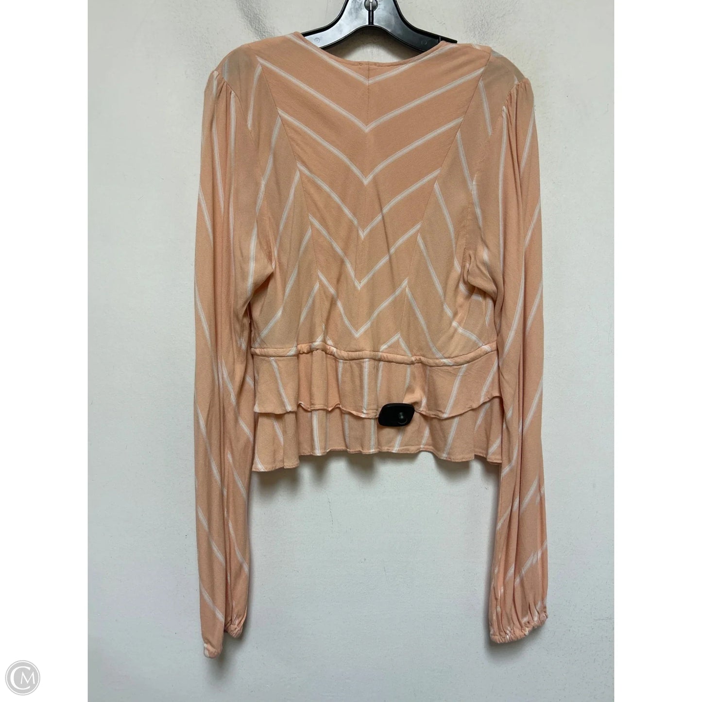 Top Long Sleeve By Free People In Peach, Size: M