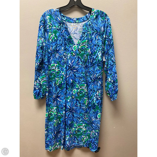 Dress Designer By Lilly Pulitzer In Blue & Green, Size: L
