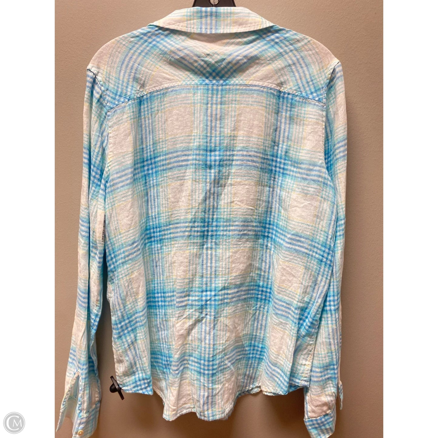 Top Long Sleeve Designer By Lilly Pulitzer In Plaid Pattern, Size: L