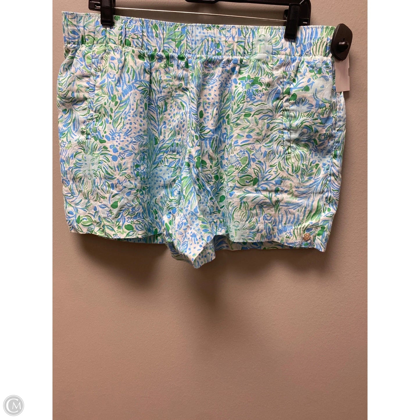 Shorts Designer By Lilly Pulitzer In Blue & Green, Size: Xl