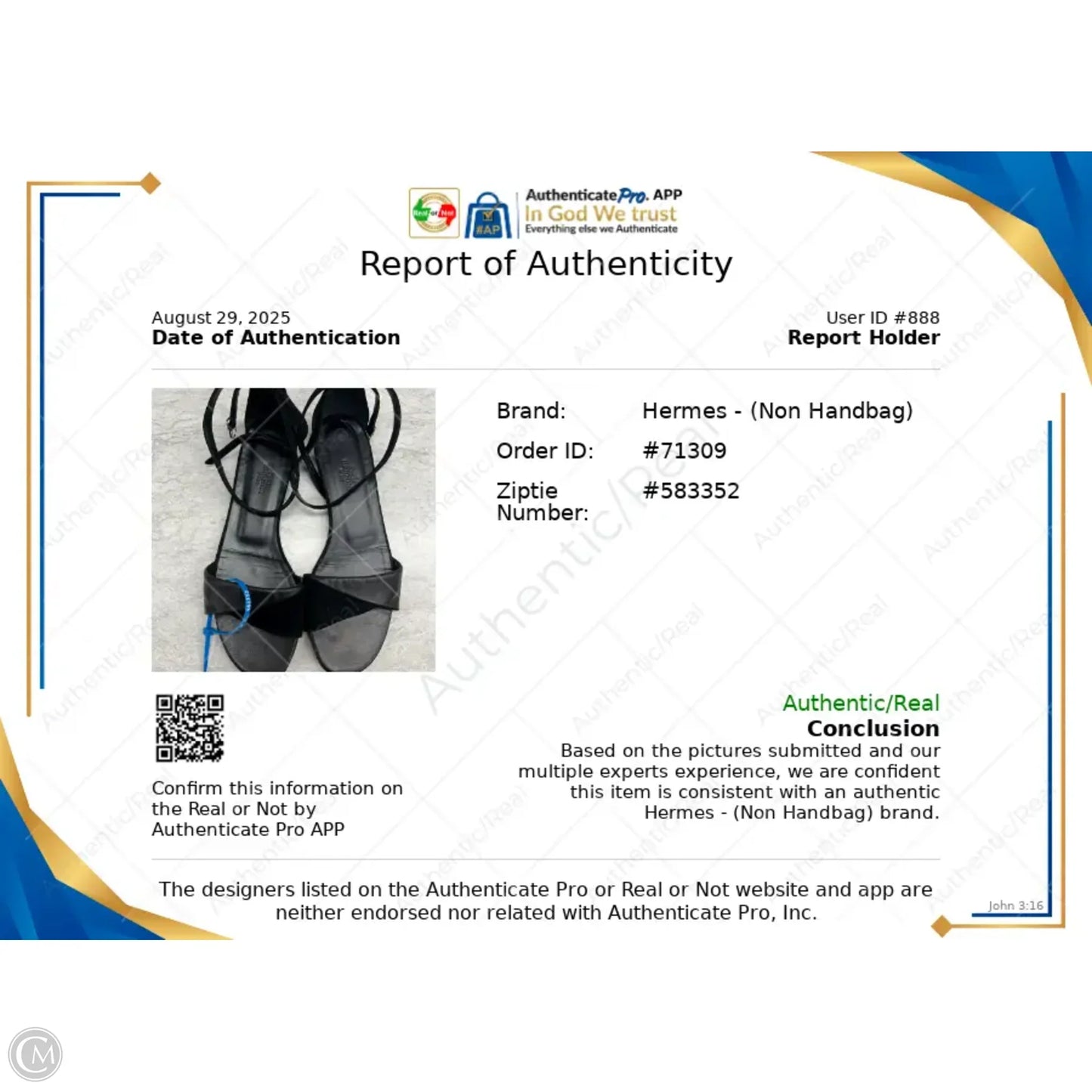 Sandals Luxury Designer By Hermes In Black, Size: 6.5