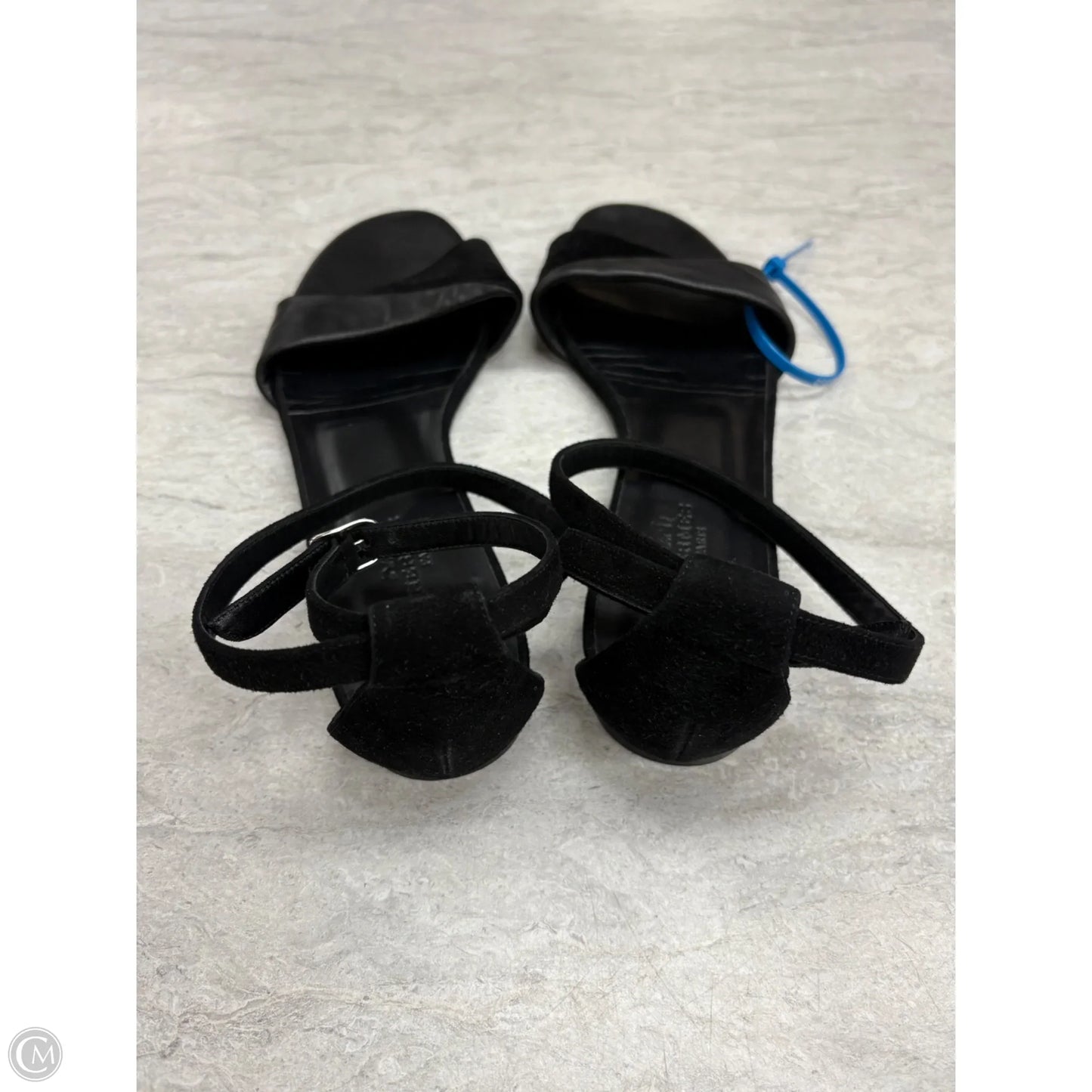 Sandals Luxury Designer By Hermes In Black, Size: 6.5