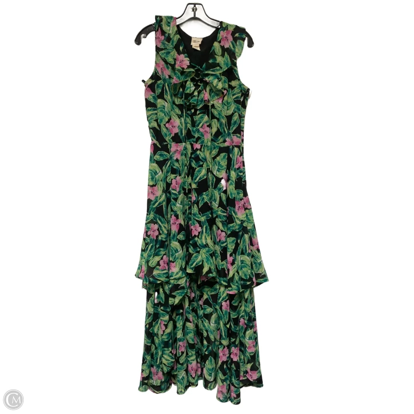 Dress Casual Maxi By Clothes Mentor In Black & Green, Size: M