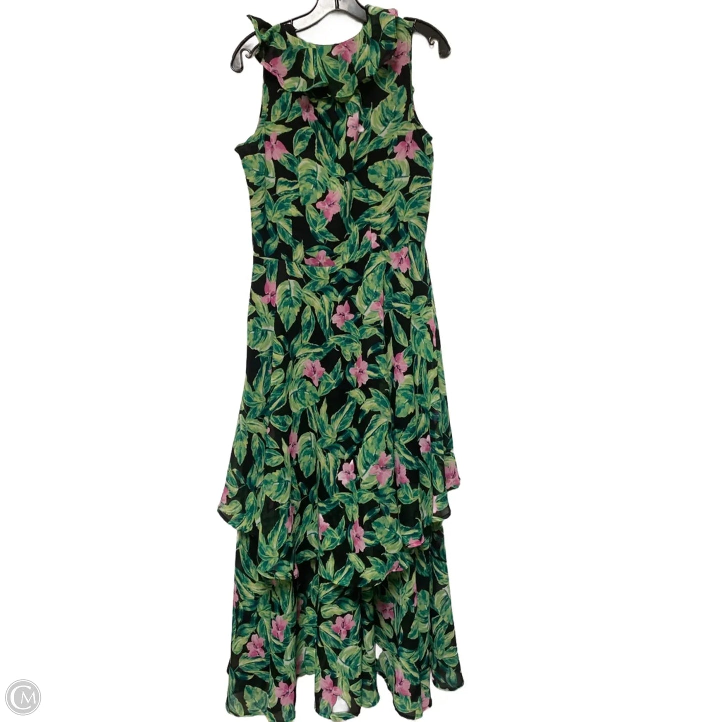 Dress Casual Maxi By Clothes Mentor In Black & Green, Size: M