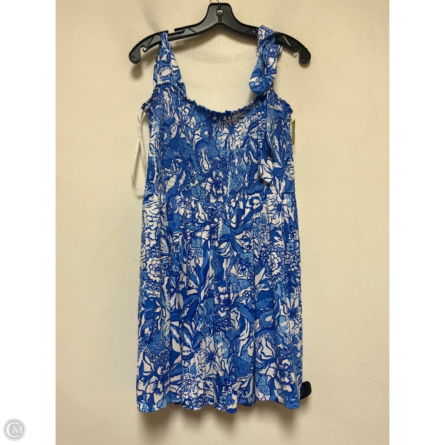 Romper Designer By Lilly Pulitzer In Blue & White, Size: Xl