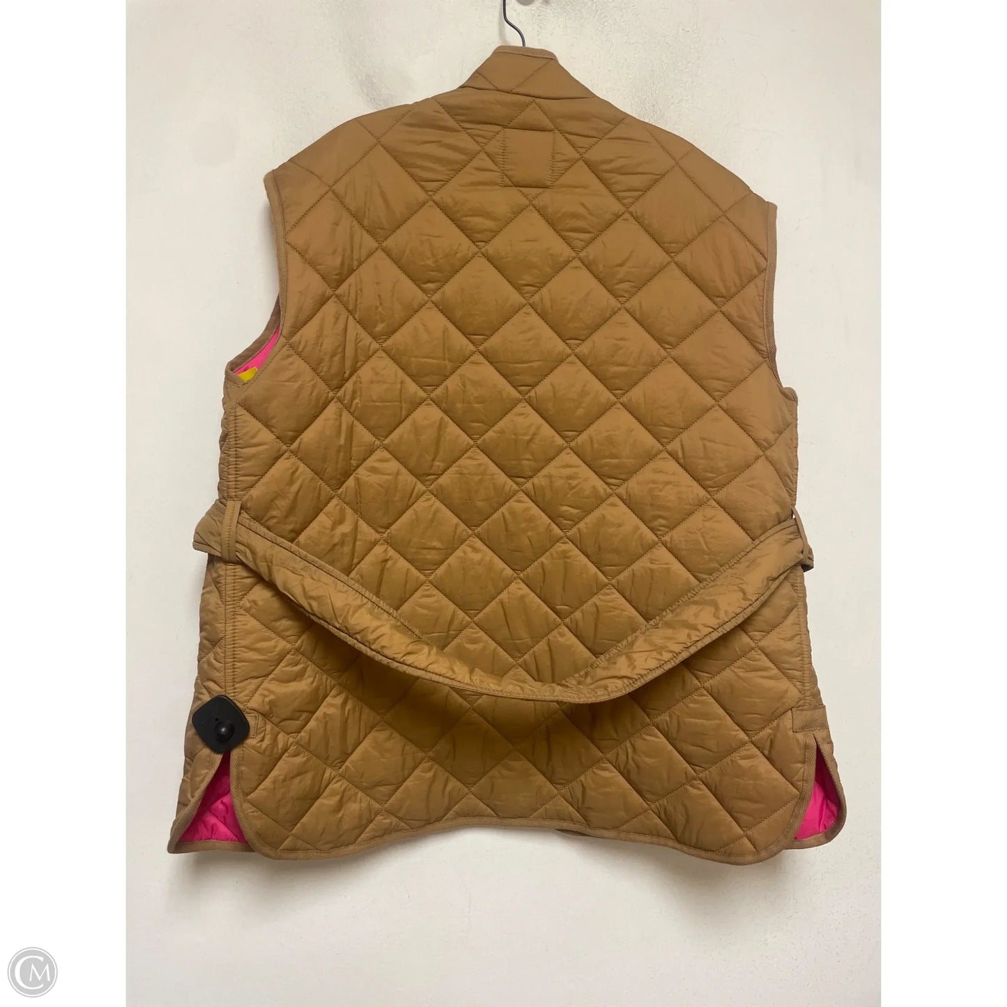 Vest Puffer & Quilted By Free Assembly In Pink & Tan, Size: L