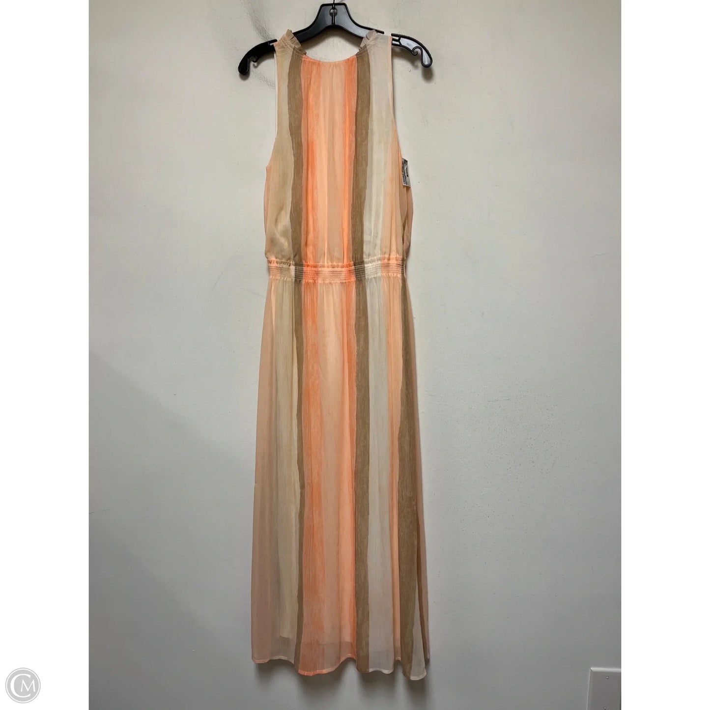 Dress Casual Maxi By Chicos In Orange & Tan, Size: S