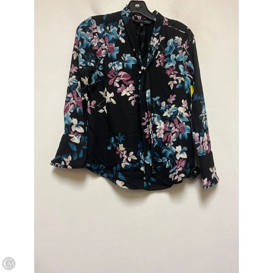 Top Long Sleeve By White House Black Market In Floral Print, Size: Xs