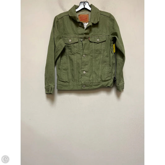 Jacket Denim By Levis In Green Denim, Size: L