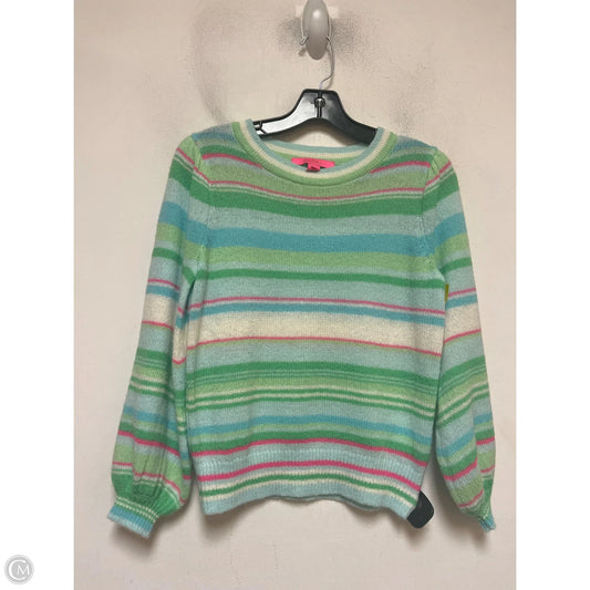 Sweater Designer By Lilly Pulitzer In Green & Pink, Size: Xs