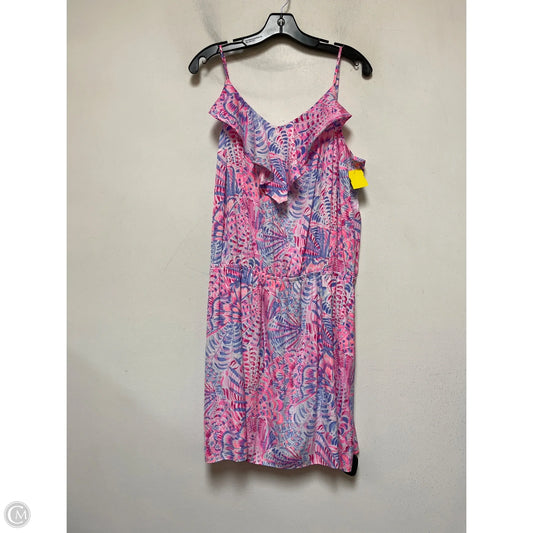 Romper Designer By Lilly Pulitzer In Pink & Purple, Size: Xl